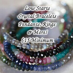 Low Starts! Unlisted Crystal Bracelets, Pendants & More! Free Gift for Buyers!